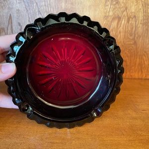 Vintage Luminarc Ruby Glass Ashtray